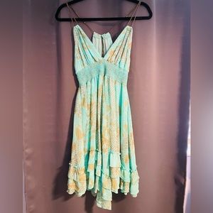 Snakeskin Print Adjustable Tassel Dress XS/S